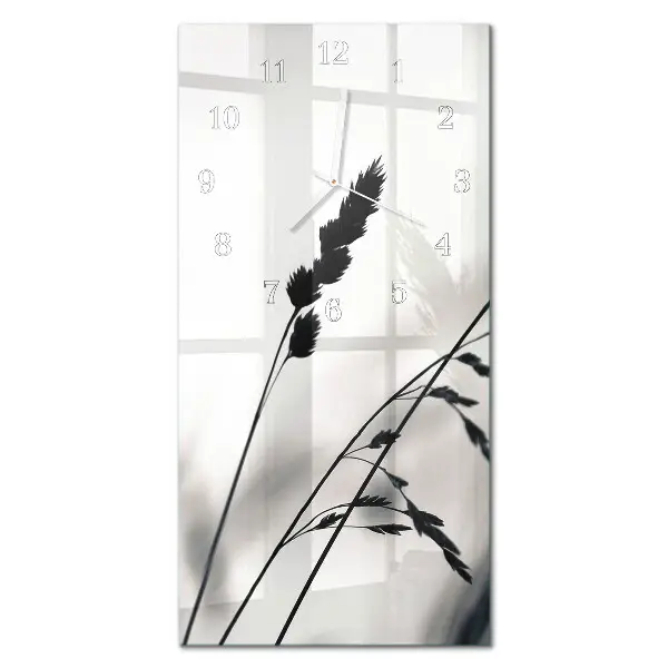 Vertikale glas wanduhr Getreide