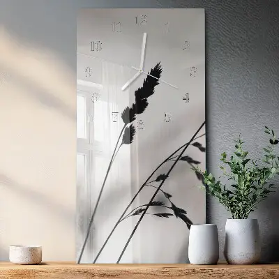 Vertikale glas wanduhr Getreide