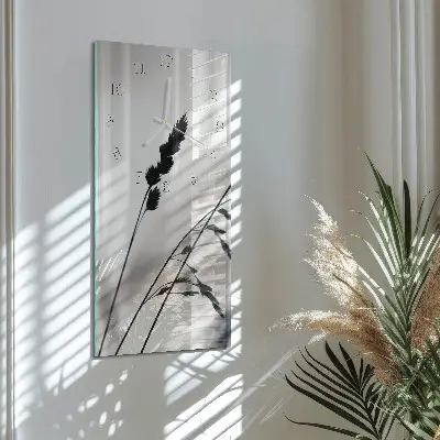 Vertikale glas wanduhr Getreide