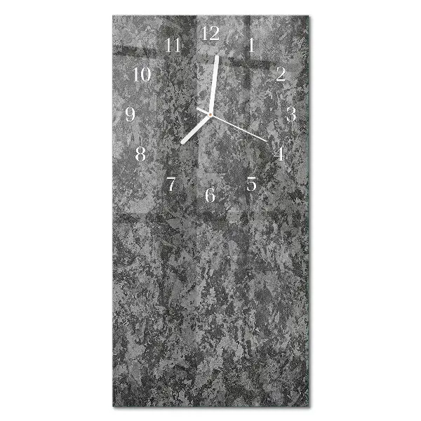 Vertikale glas wanduhr Graphit
