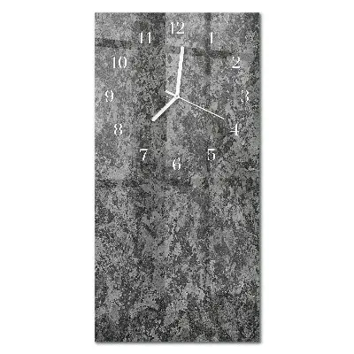 Vertikale glas wanduhr Graphit