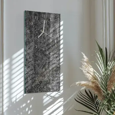 Vertikale glas wanduhr Graphit