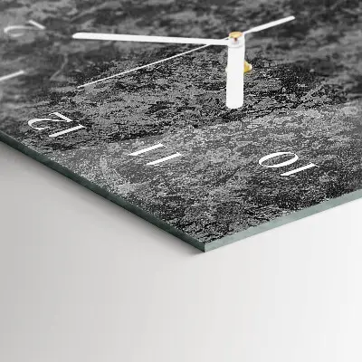 Vertikale glas wanduhr Graphit
