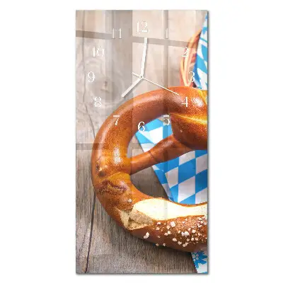 Wanduhr mit motiv vertikal Brezel