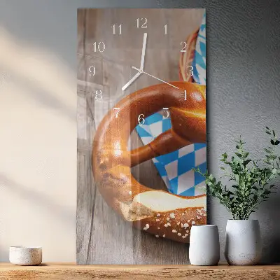 Wanduhr mit motiv vertikal Brezel