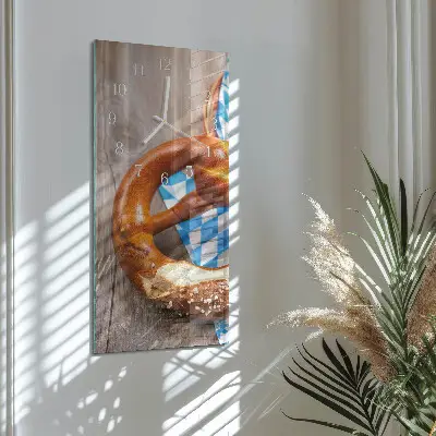 Wanduhr mit motiv vertikal Brezel