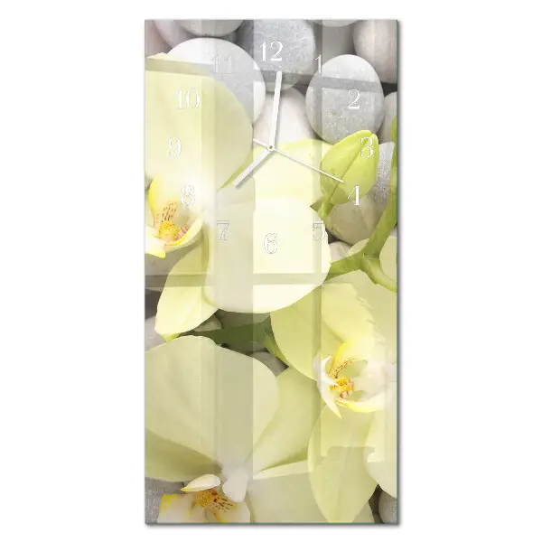 Vertikale Uhr Orchideensteine