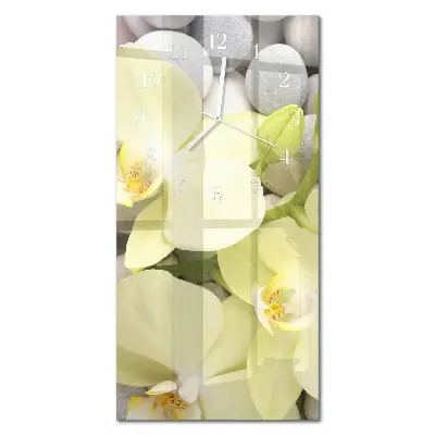 Vertikale Uhr Orchideensteine