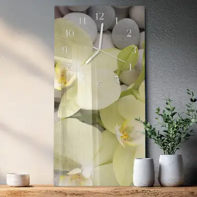 Vertikale Uhr Orchideensteine