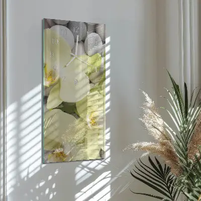Vertikale Uhr Orchideensteine