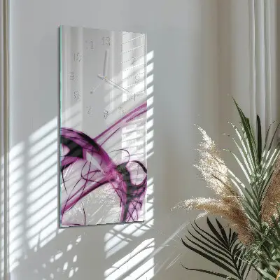 Vertikale glas wanduhr Abstraktion