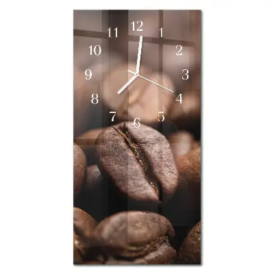Wanduhr design ausgefallen vertikal Kaffeebohnen