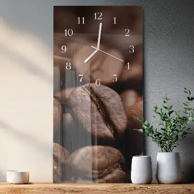 Wanduhr design ausgefallen vertikal Kaffeebohnen