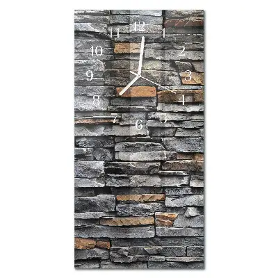 Vertikale glas wanduhr Klinker