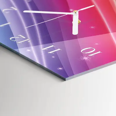 Vertikale glas wanduhr Regenbogen