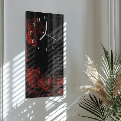 Wanduhr design ausgefallen vertikal Feuer