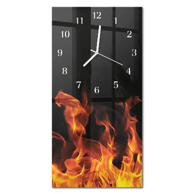 Wanduhr mit motiv vertikal Feuer