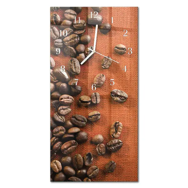 Wanduhr design ausgefallen vertikal Kaffeebohnen