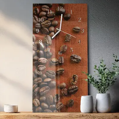 Wanduhr design ausgefallen vertikal Kaffeebohnen