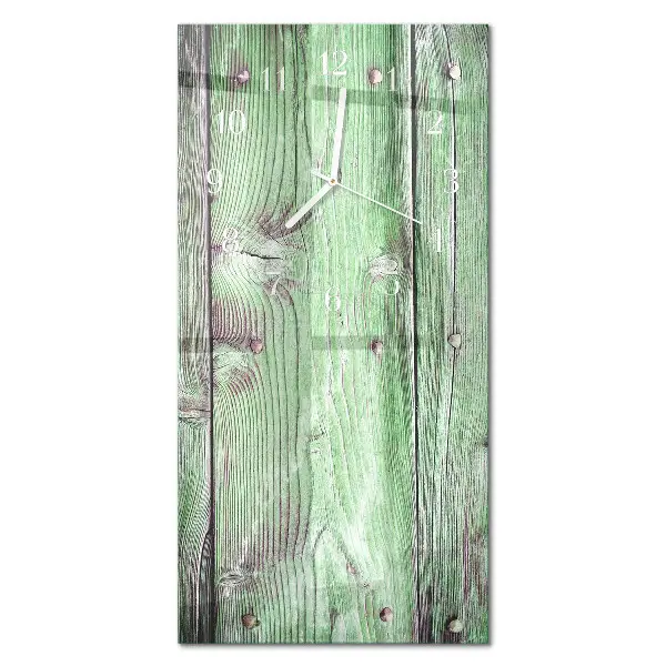 Vertikale glas wanduhr Holzbrett