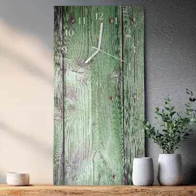 Vertikale glas wanduhr Holzbrett
