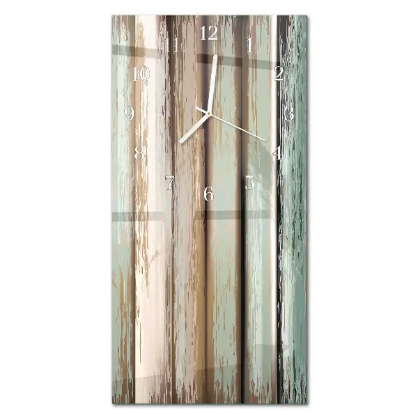 Vertikale glas wanduhr Holz