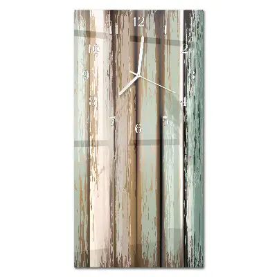 Vertikale glas wanduhr Holz