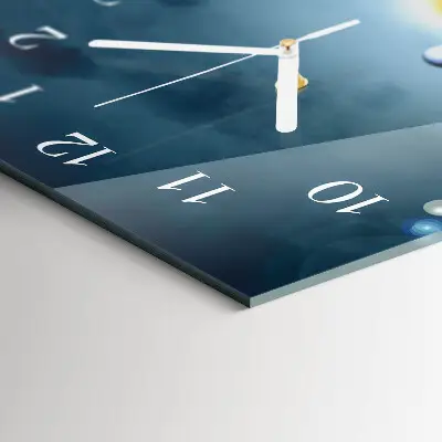 Moderne wanduhr vertikal Die Hand des Planeten