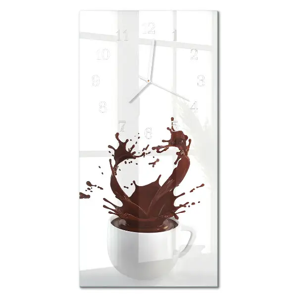 Wanduhr design ausgefallen vertikal Kaffee