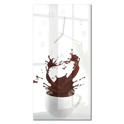 Wanduhr design ausgefallen vertikal Kaffee