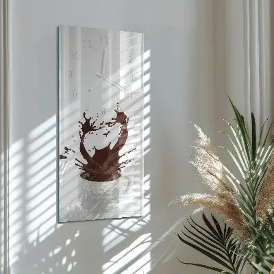 Wanduhr design ausgefallen vertikal Kaffee