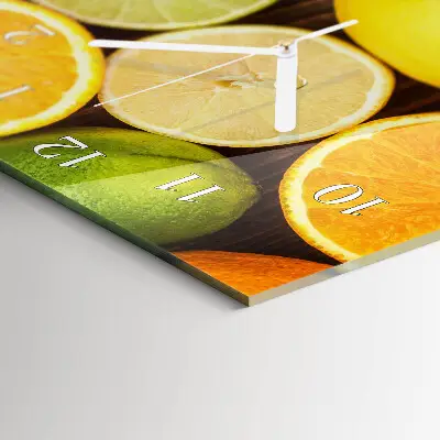 Vertikale glas wanduhr Obst