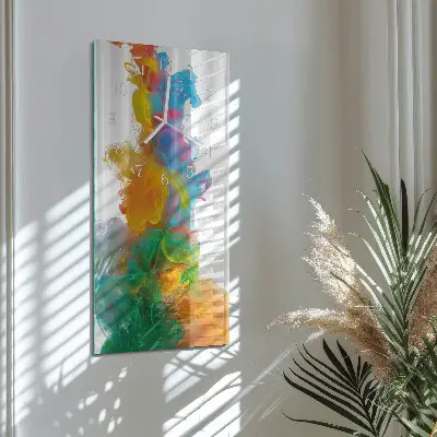 Vertikale glas wanduhr Muster