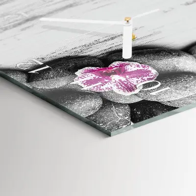 Vertikale Uhr Orchideensteine
