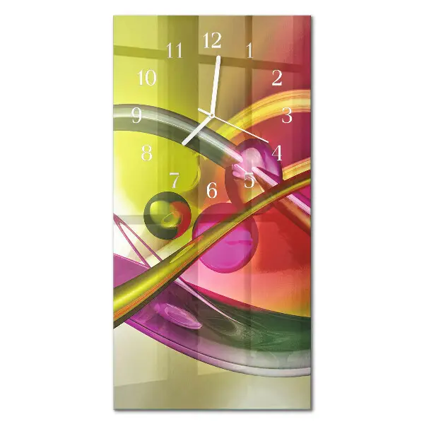 Vertikale glas wanduhr Abstraktion