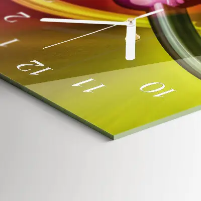 Vertikale glas wanduhr Abstraktion