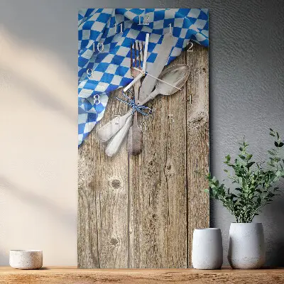 Vertikale Uhr Bayerische Holzplakette