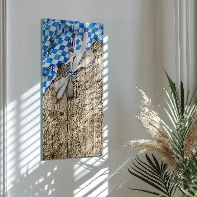 Vertikale Uhr Bayerische Holzplakette