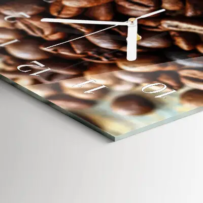 Moderne wanduhr vertikal Kaffeebohnen