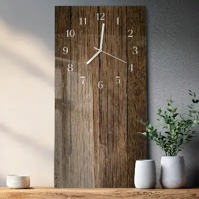 Moderne wanduhr vertikal Holz