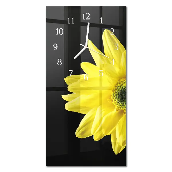 Moderne wanduhr vertikal Blume