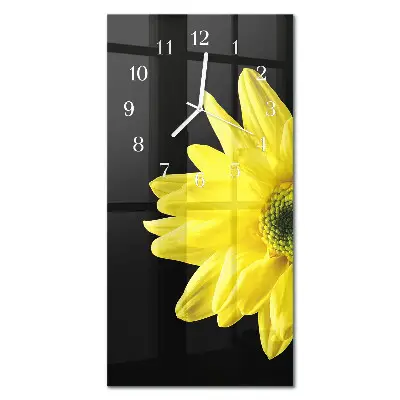 Moderne wanduhr vertikal Blume