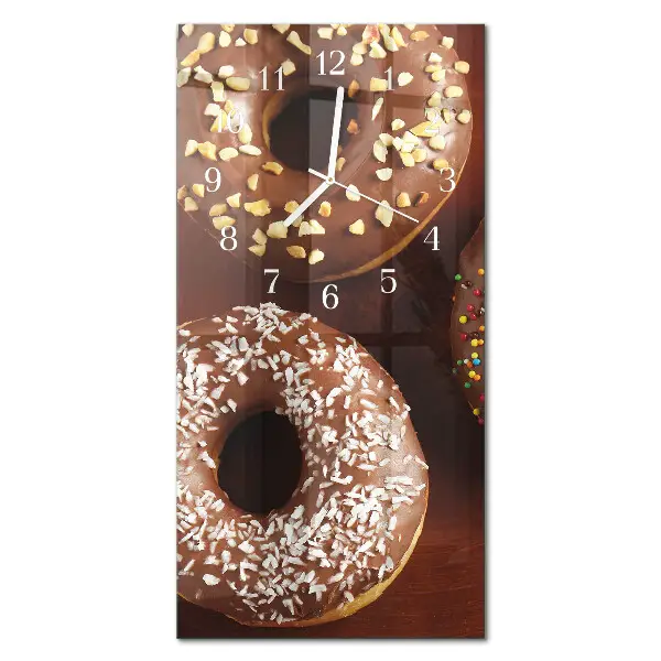 Wanduhr design ausgefallen vertikal Donuts