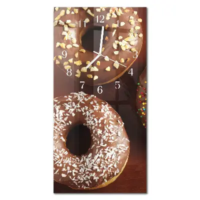 Wanduhr design ausgefallen vertikal Donuts