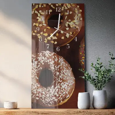 Wanduhr design ausgefallen vertikal Donuts