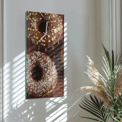 Wanduhr design ausgefallen vertikal Donuts