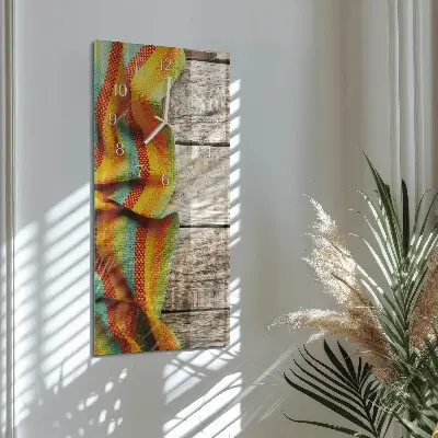 Vertikale Uhr Holzgewebe