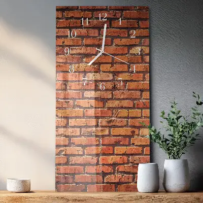 Wanduhr mit motiv vertikal Ziegelmauer