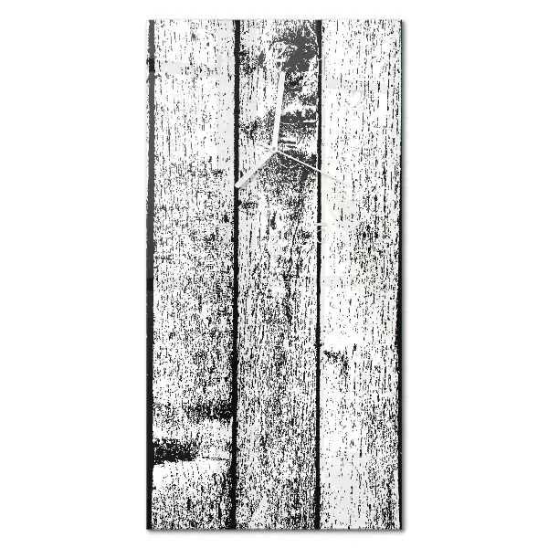 Vertikale glas wanduhr Holz