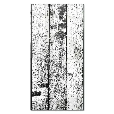 Vertikale glas wanduhr Holz